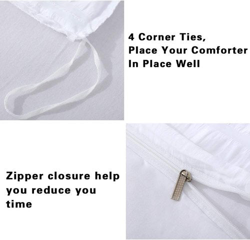 AveLom King Duvet Cover Set - Ultra Soft Seersucker Textured Microfiber | 3 Pieces with Zipper Closure (104 x 90 inches)