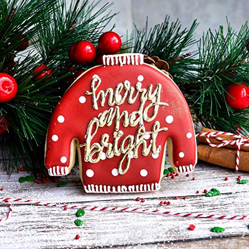 Sweet Cookie Crumbs Christmas Sweater Cookie Cutter - Dishwasher Safe, Stainless Steel, Variation: 1