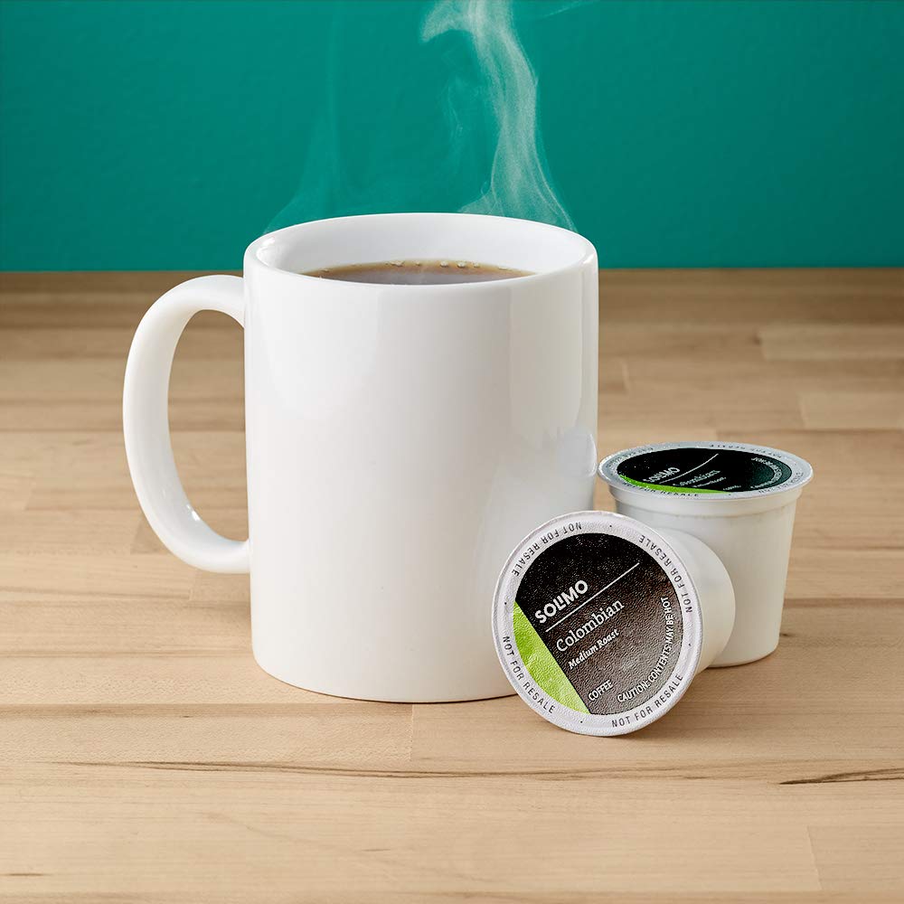 Solimo Medium Roast Coffee Pods - Colombian Flavor, Compatible with Keurig 2.0 | 24 Count