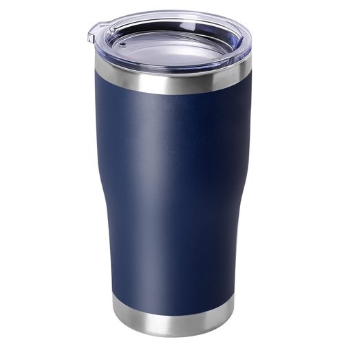 DOMICARE 20oz Tumbler with Lid Stainless Steel Tumblers Bulk, Double Wall Vacuum Insulated Coffee Travel Mug Powder Coated Tumbler, 1 Count (Pack of 1) Navy