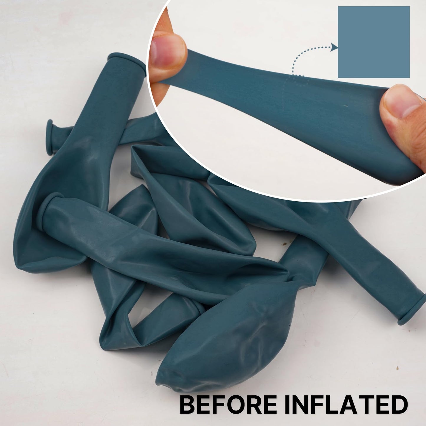 PartyWoo Slate Blue Balloons 100pcs Different Sizes Pack of 18 12 10 5 Inch Navy Dusty Blue Boho Neutral Balloon Arch Kit for Baby Shower Graduation Jungle Ocean Birthday Party Decorations Blue-F36