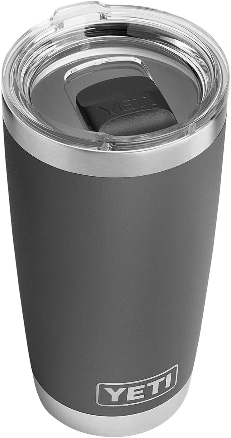 YETI Rambler 20 oz Tumbler, Stainless Steel, Vacuum Insulated with MagSlider Lid, Charcoal