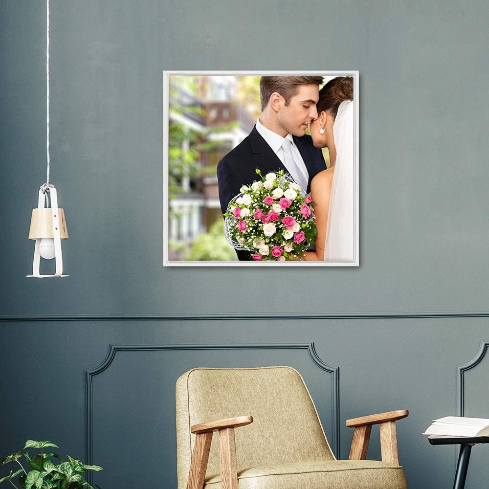 Wall26 Framed Canvas Wall Art - Custom Home Decor for Living Room & Bedroom | 24"x24", White Frame
