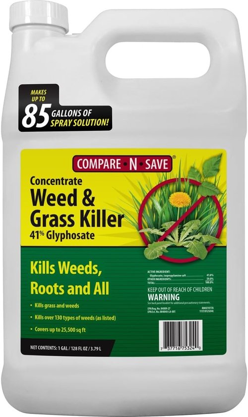 Compare-N-Save Herbicide - Effective Weed Control Solution | 1 Gallon, White