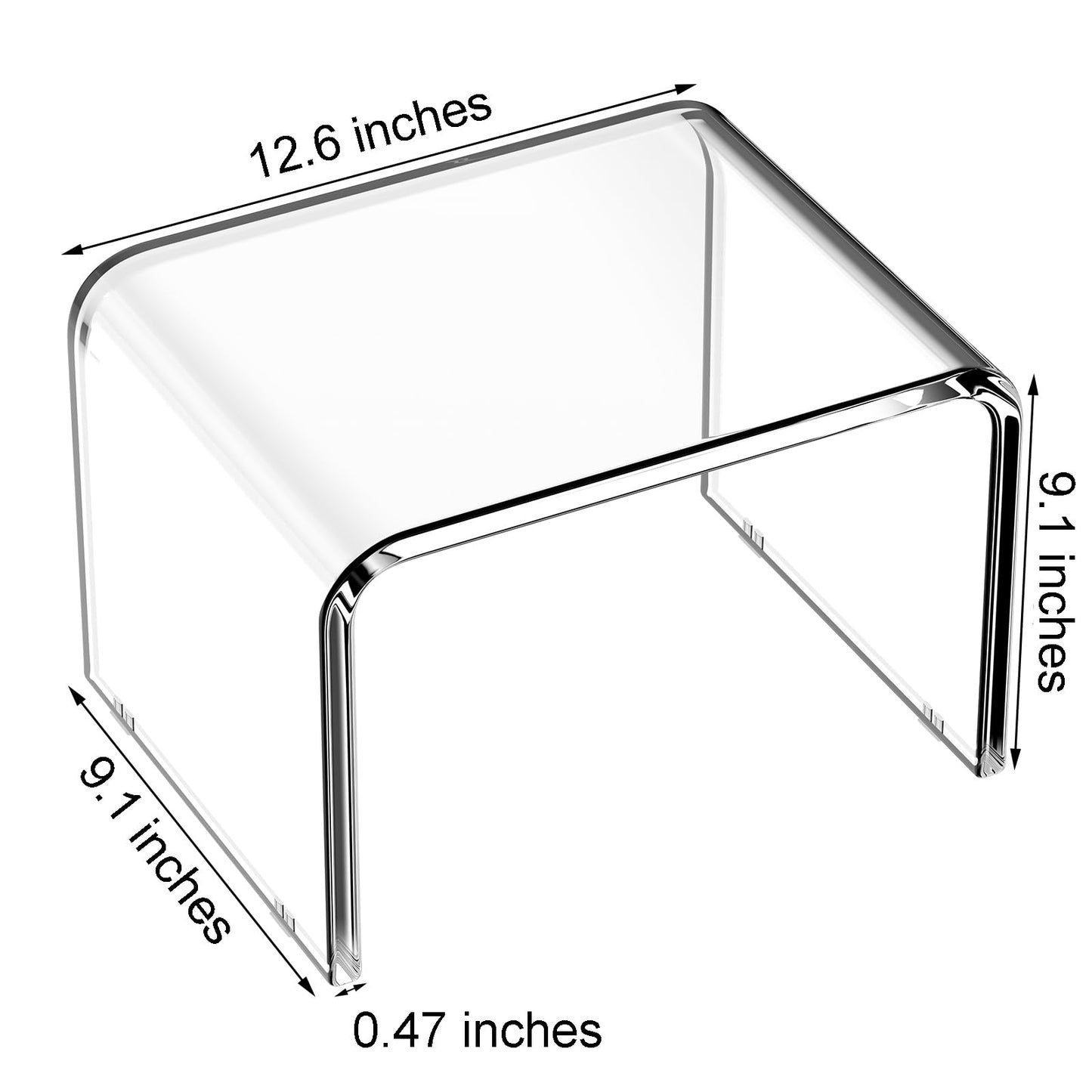 Step Stools for Kids, Acrylic Stools, Step Stools for Adults, Small Step Stool, 12 Inches Acrylic Stool Bathroom, Clear Step Stool, Toilet Stools, Plant Stand, Foot Stool (Common（2 Pack）)