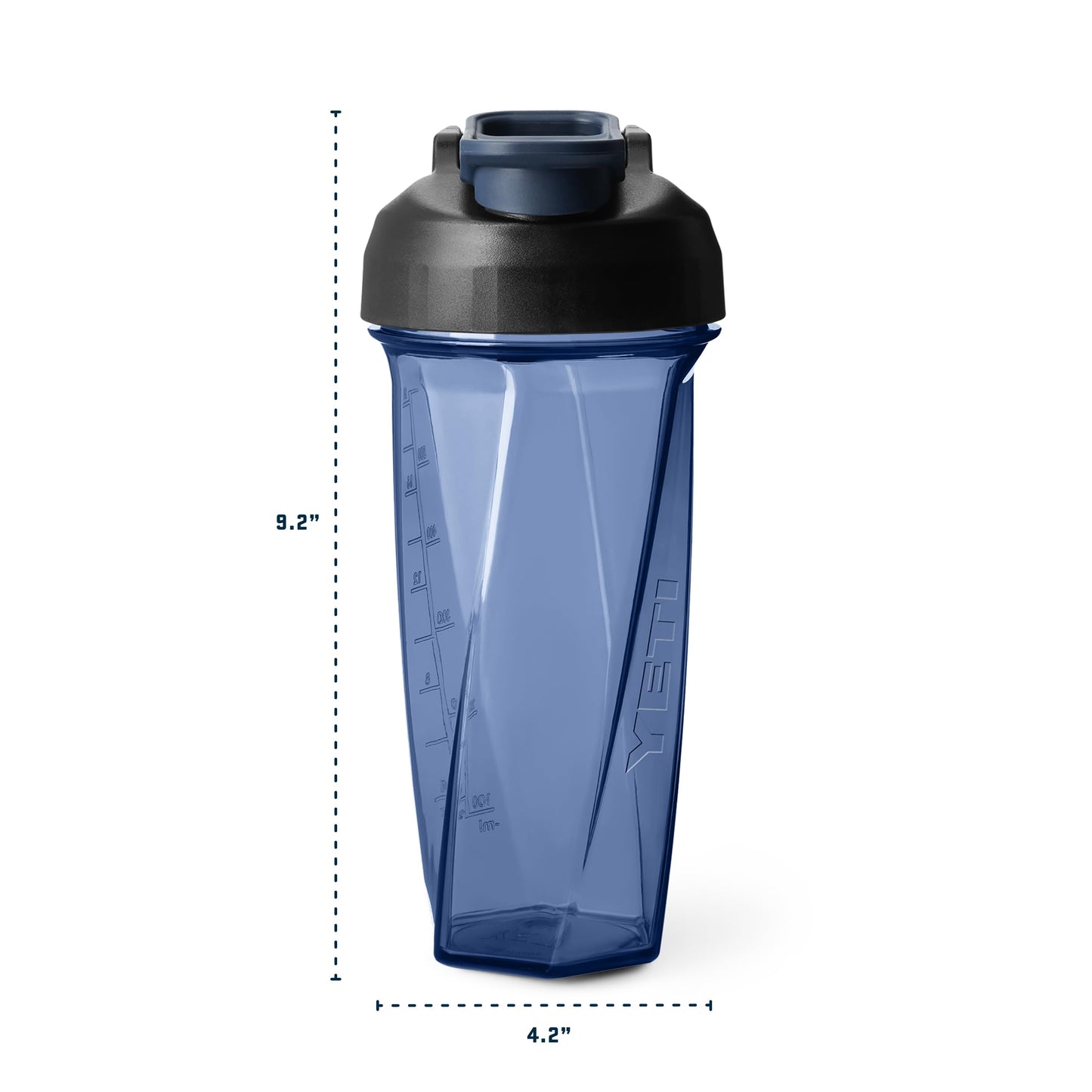 YETI Yonder Helimix Vortex Blender Shaker Bottle Holds up to 27oz | No Blending Ball or Whisk | USA Made | Portable Pre Workout Whey Protein Drink Shaker Cup | Dishwasher Safe, Rescue Red