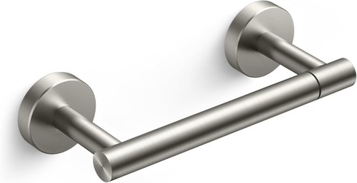 FORIOUS Toilet Paper Holder - Rustproof Stainless Steel Double Post Pivoting Design | Brushed Nickel Finish
