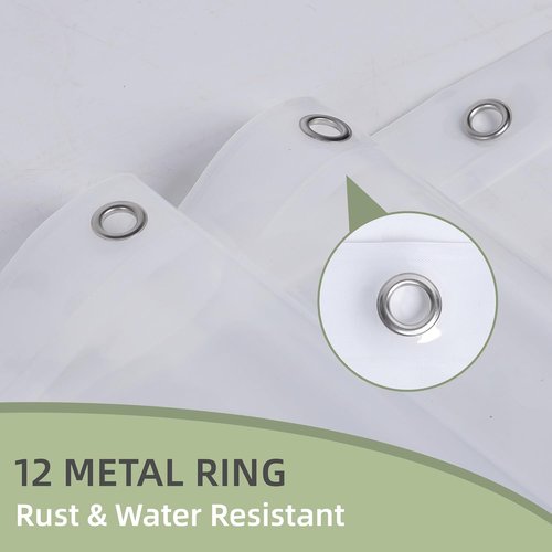 Heavy Duty Shower Curtain by [Brand Name] - Waterproof Clear PEVA Liner with 12 Rust-Proof Grommets | 72x72 Inch