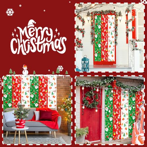 Panelee Christmas Foil Fringe Backdrop 6.6 x 9.9 ft, 2 Pack Holiday Party Decorations