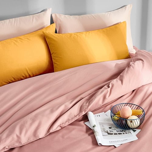 FLXXIE Pillow Cases - Soft Microfiber Queen Pillow Covers | Wrinkle Resistant, 2-Piece Set, 20x30, Ginger Yellow