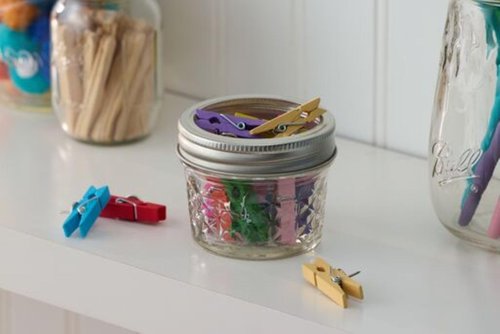 Ball Wide Mouth Quilted Crystal Jelly Jars with Lids and Bands, Used for Canning, Pickling, Juice, Jam, Jelly, Quarter Pint Size (4 Ounce (Pack of 6))