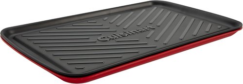 Cuisinart BBQ Grilling Prep & Serve Trays - 17x10.5 Inch, Dishwasher Safe, Black & Red, Ideal for Meat