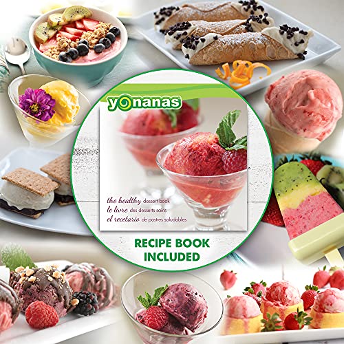 Yonanas Classic Frozen Fruit Soft Serve Maker Silver 200W - Healthy Vegan Dairy-Free Dessert