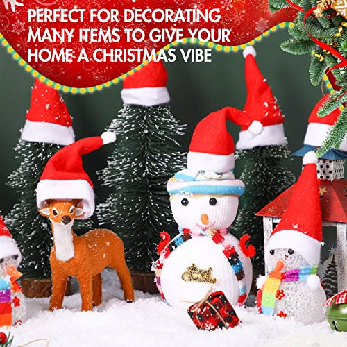 Zubebe 150 Pcs Mini Santa Hats for Crafts, Christmas Party Decorations - Variation 1