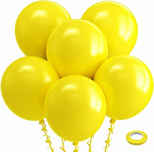 Bezente Yellow Balloons - 18 Inch Large Thick Latex Balloons | 30 Pack for Bridal Shower & Birthday Decor