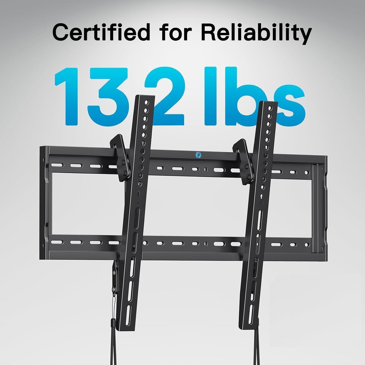 Pipishell Tilt TV Wall Mount Bracket - Low Profile for 37-90 Inch TVs | Fits 16"-24" Wood Studs, Max VESA 600x400mm, Holds 132lbs