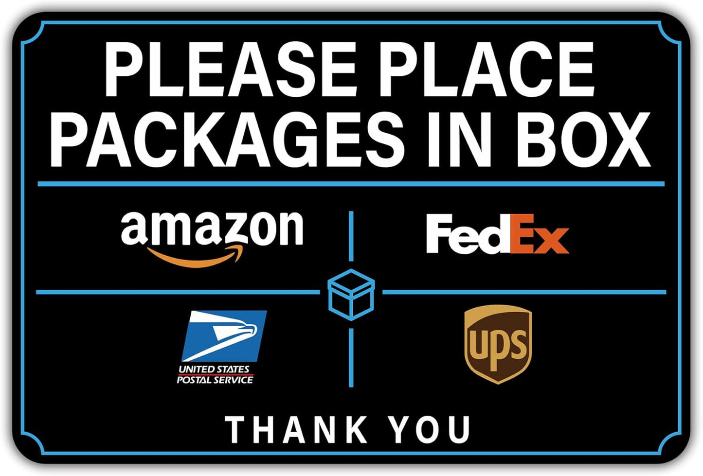 Please Leave Packages Here Sign - Self-Adhesive Waterproof Delivery Sign for Home & Office (Small)