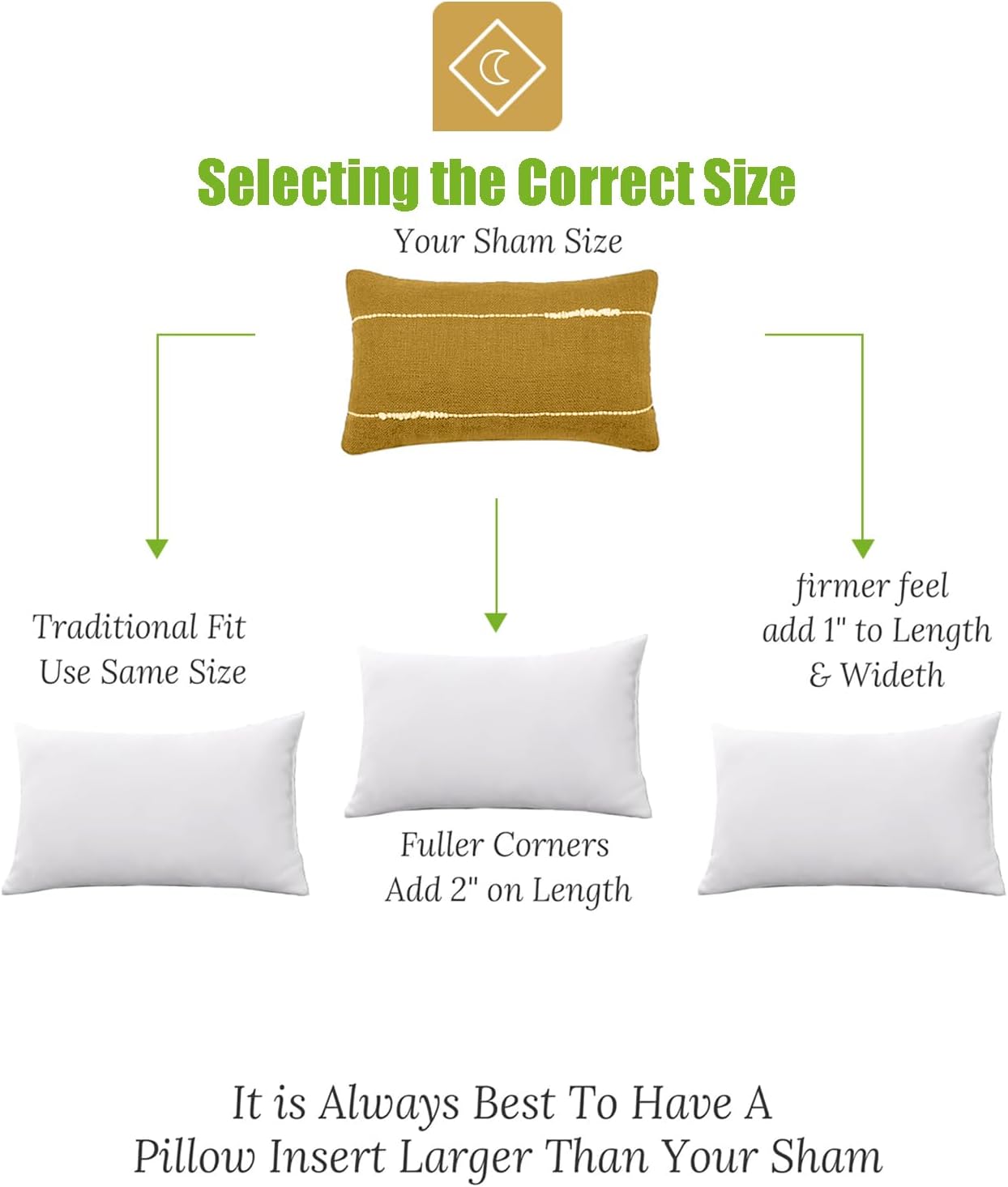 TOPGREEN Lumbar Pillow Insert - 100% Organic Cotton Shell, 14x36 Size, Perfect for Sofa or Bed (White)