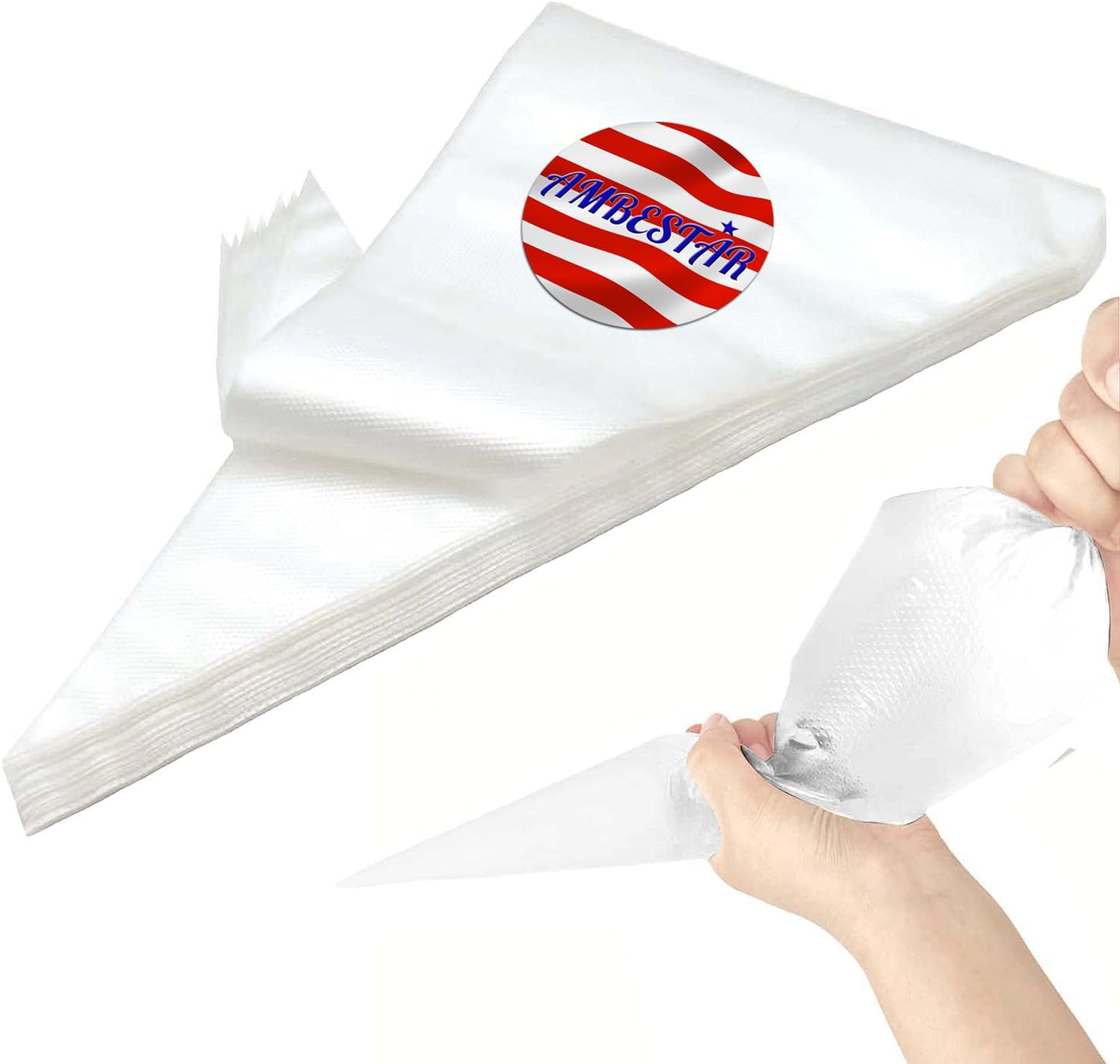 Skiennix 18-Inch Tipless Piping Bags - Extra Thick Anti-Burst Decorating Bags for Royal Icing & Buttercream