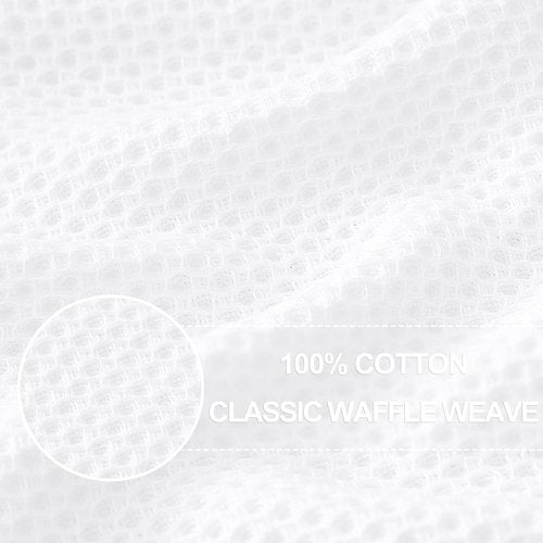 Homaxy 100% Cotton Dish Cloths - Ultra Soft, Absorbent & Quick Drying | 12 x 12 Inches, 24-Pack, White