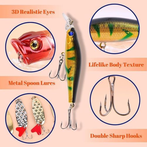 Advent Calendar Fishing Lures - 24 Days Countdown Surprise Gift for Men & Teens | 2025 Christmas