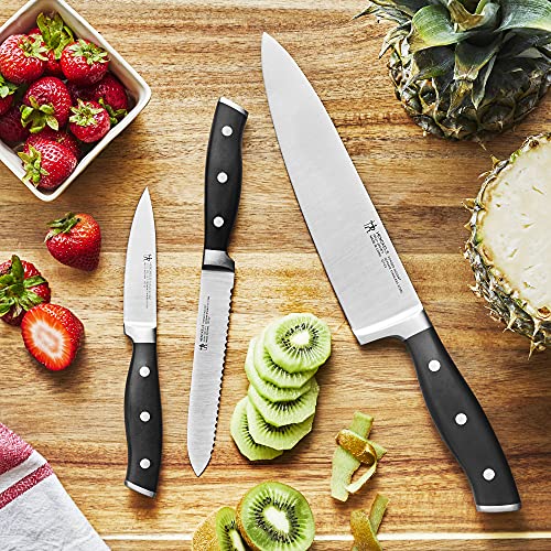 Henckels Forged Accent Razor-Sharp Kitchen Knife Set - Black Handle, 3-Piece