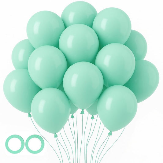 Voircoloria 105pcs Mint Green Balloons 12inch Party Latex Balloons for Boys Girls Birthday Baby Shower Gender Reveal Wedding Sunflower Party Decorations