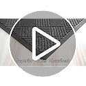 Amyracel 3x6 Foot Heavy Duty Waterproof Front Door Mat - Grey Diamond