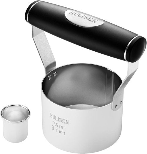 HULISEN Stainless Steel Biscuit Cutter - 3 Inch Round Design with Soft Grip Handle | Gift-Ready Packaging