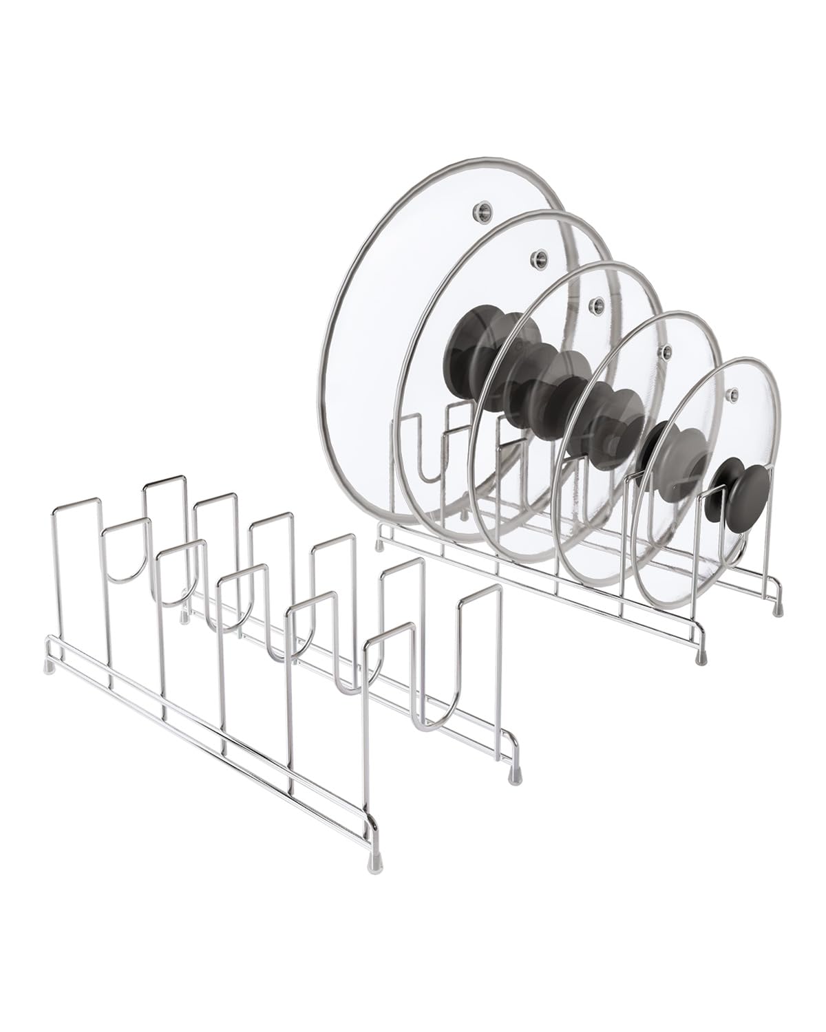 YQh 2 pack, pot cover rack, cutting board rack, kitchen cabinet or counter baking tray storage box, suitable for baking tray, cutting board, Frying pan, tray, reusable containers and covers