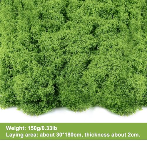 Artificial Green Moss for Christmas Potted Plants 5.3OZ for Crafts Preserved Fake Moss for DIY Decorative Table Centerpieces Fairy Garden Decor