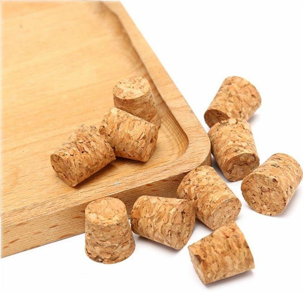 10 Pcs Brown Natural Soft Wood Wine Corks, Cork Stoppers Wine Bottle Stopper Wooden Tapered Cork Plugs For Wine Beer Bottle Crafts, Wine Making