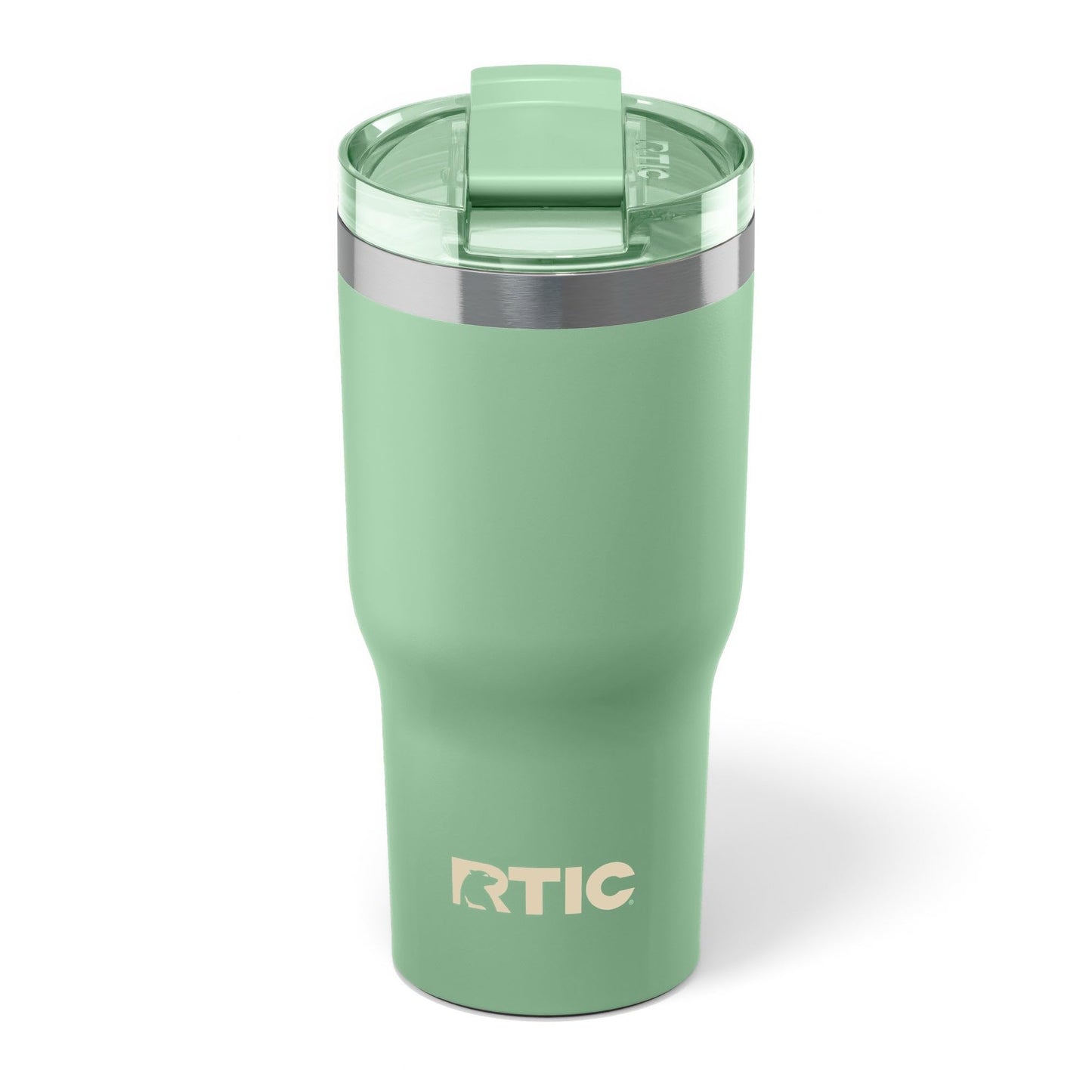 RTIC 30oz Essential Tumbler with Lid, Ceramic Lined, Insulated, Stainless Steel, Metal, Double Wall Vacuum-Insulation, Travel Cup for Iced Coffee, Tea, Hot and Cold Drink, Sage