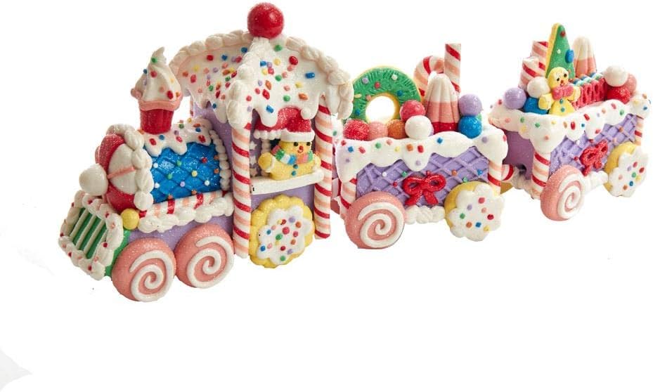 Kurt Adler 14.4-Inch Claydough Train Set - Charming Holiday Decor for Kids & Collectors