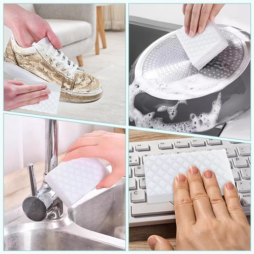 GLIMGLINT Magic Cleaning Sponges - 12PK Powerful Foam Pads for Multi-Surface Household Use