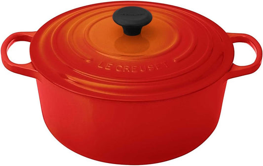 Le Creuset Enameled Cast Iron Dutch Oven - 7.25 Qt. | Signature Round in Flame Color