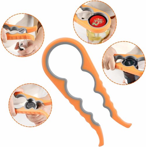 Easy Grip | Multi-Use Jar, Bottle & Can Opener for Seniors with Arthritis – Ideal for Weak Hands
