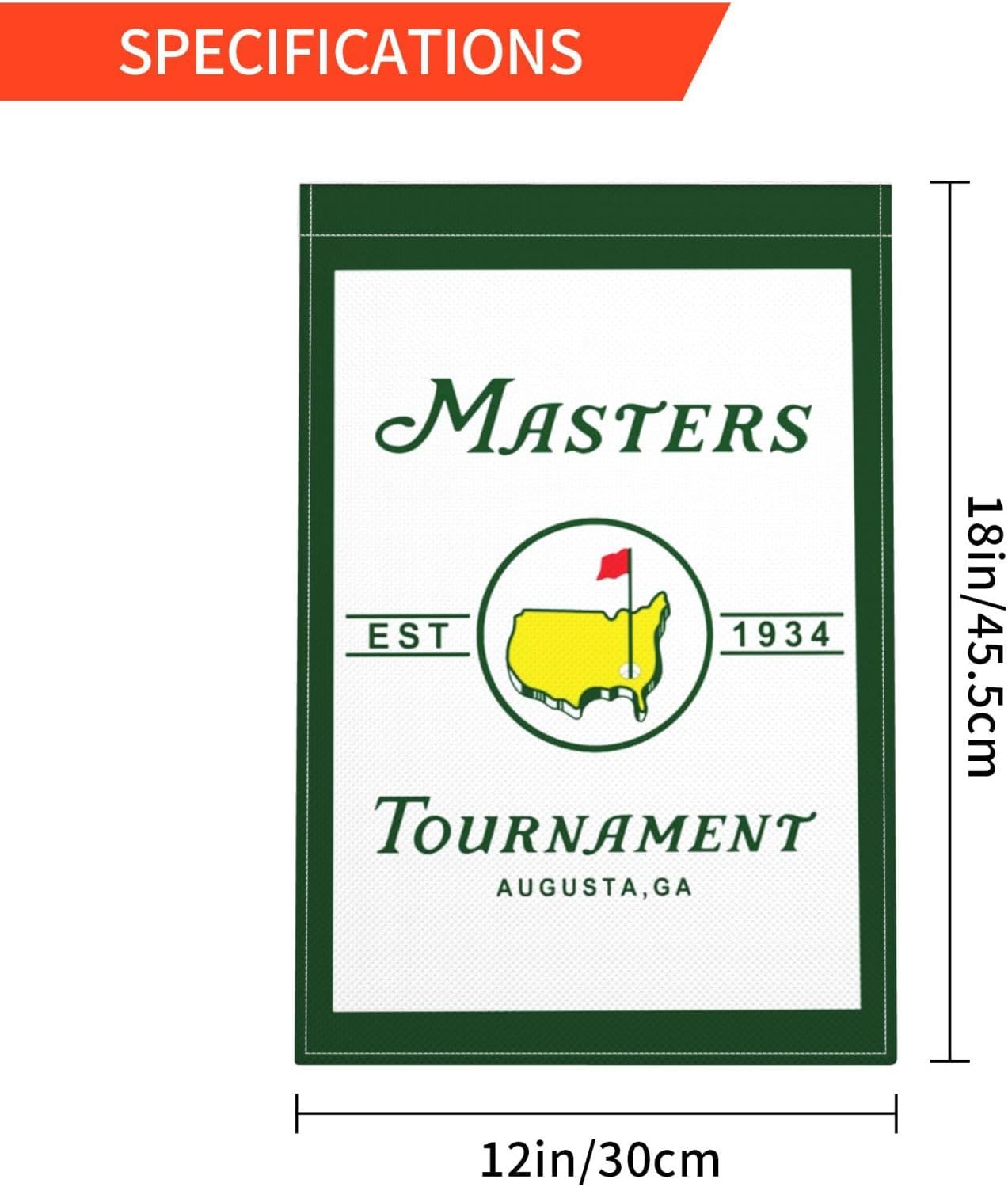 Masters Garden Flag - 12x18 Inch National Golf Design for Home Decor