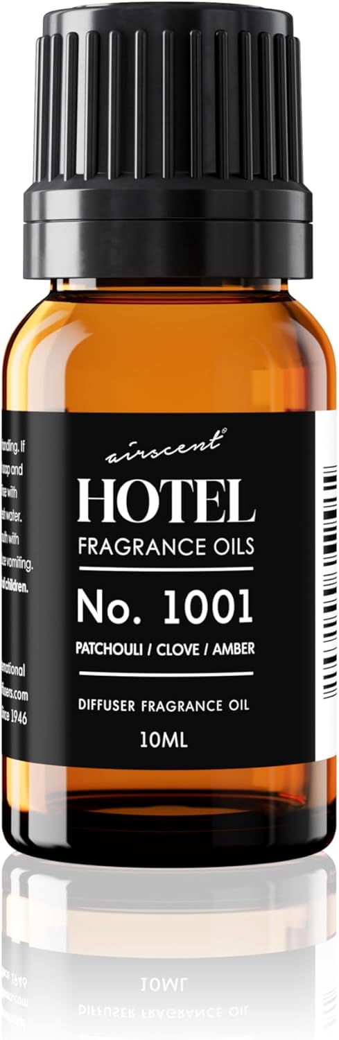 AirScent Diffuser Oil No. 1001 - Premium Patchouli Clove Amber Fragrance - 10 mL Glass Dropper Bottle