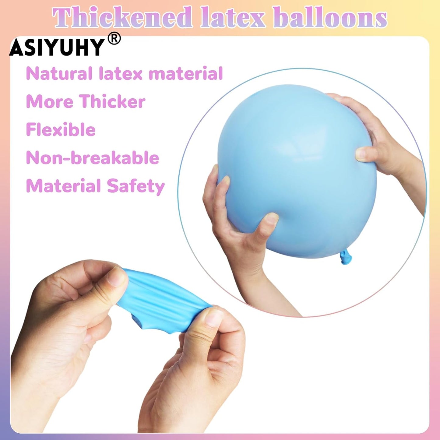 Pastel Balloons 100 Pack - 12 Inch Latex Party Balloons for Birthday, Baby Shower & Wedding Decor