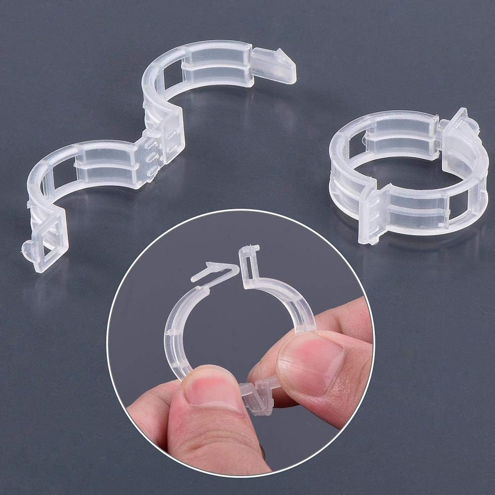 Skiennix 200Pcs Garden Clips - Reusable Trellis Clips for Climbing Plants, Sun-Resistant Support