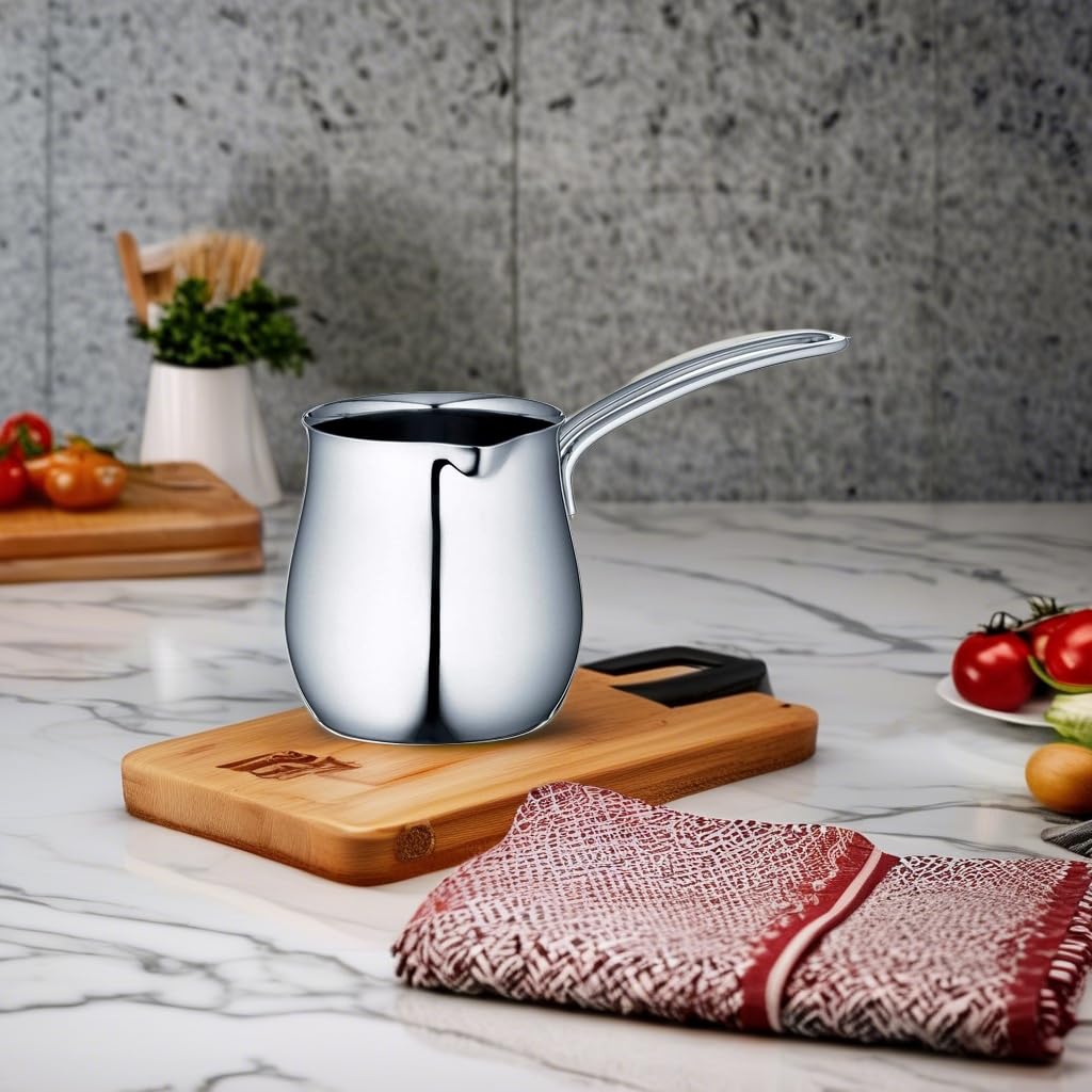 Cuisinox Stainless Steel Turkish Cezve Coffee Pot, 12 Oz