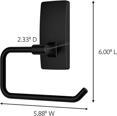 Command Toilet Paper Holder - Matte Black | Water Resistant & Rust Resistant Bathroom Organizer