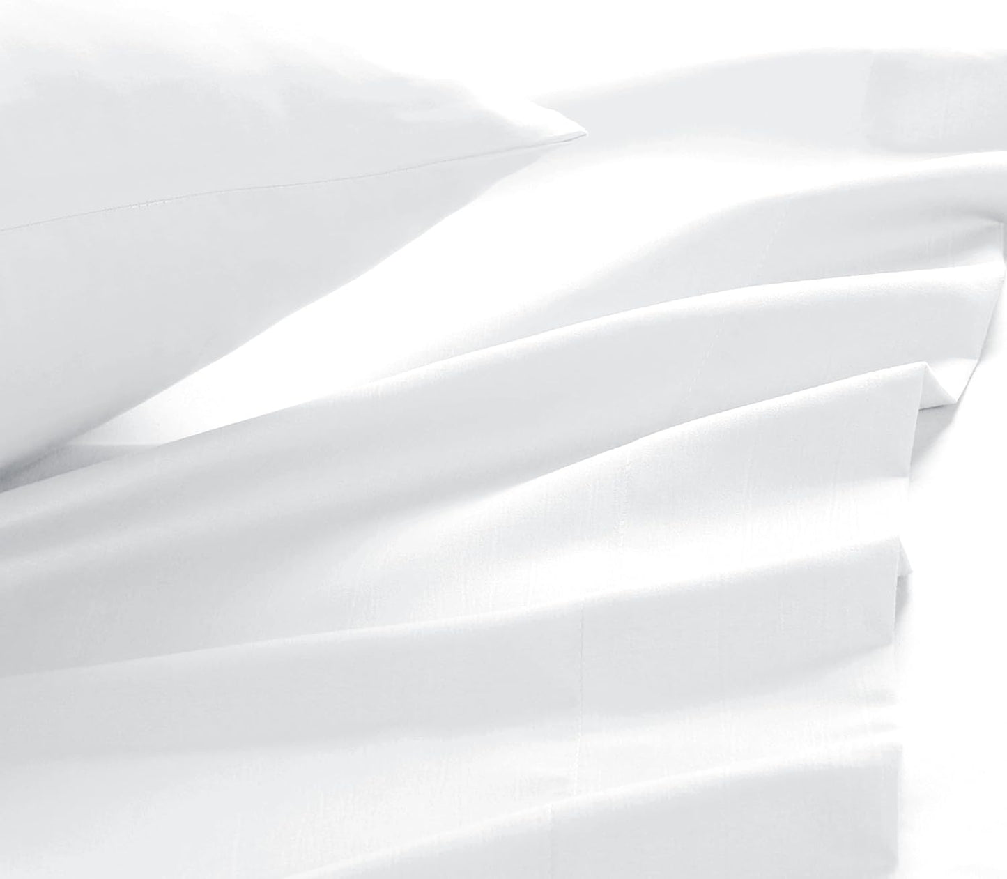 Skiennix Queen Sheet Set | Ultra Soft Double Brushed Microfiber Bedding - 4 Piece Deep Pocket - White