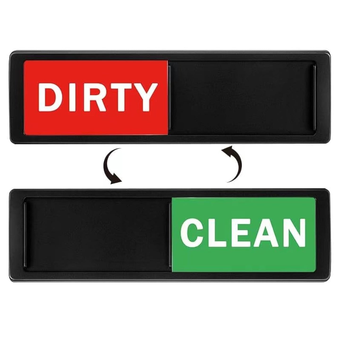 1PC Dishwasher Magnet Clean Dirty Sign - Heavy Duty Magnet with Optional Stickers - Easy to Use, Convenient and Stylish/Black