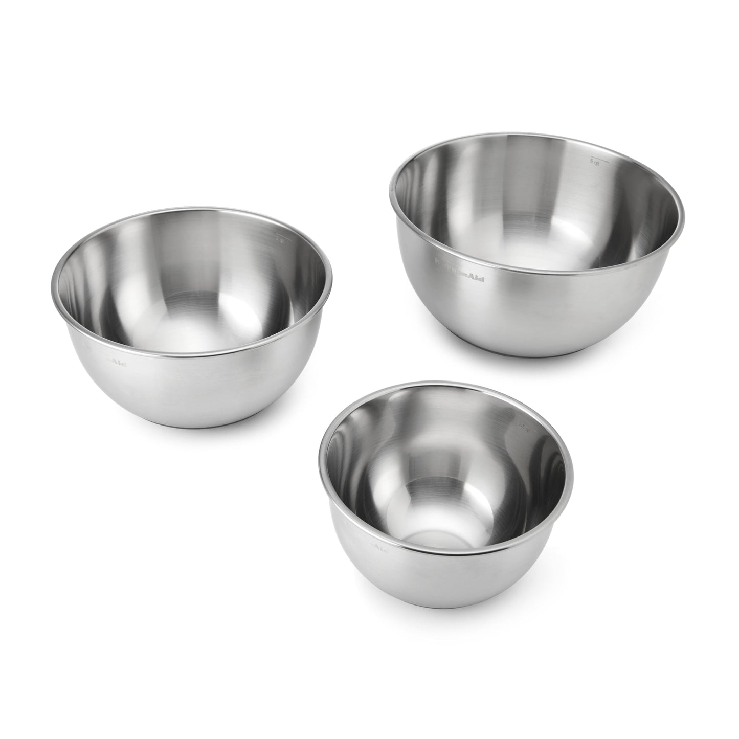 KitchenAid Stainless Steel Mixing Bowls, Set of 3