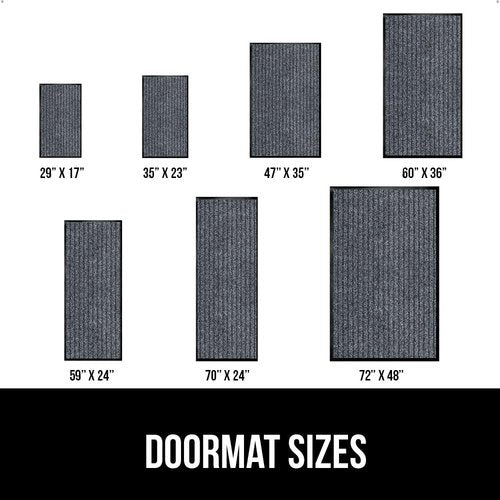 GORILLA GRIP Waterproof Door Mat - Heavy Duty Entryway Rug with Strong Backing | 29x17, Charcoal Gray