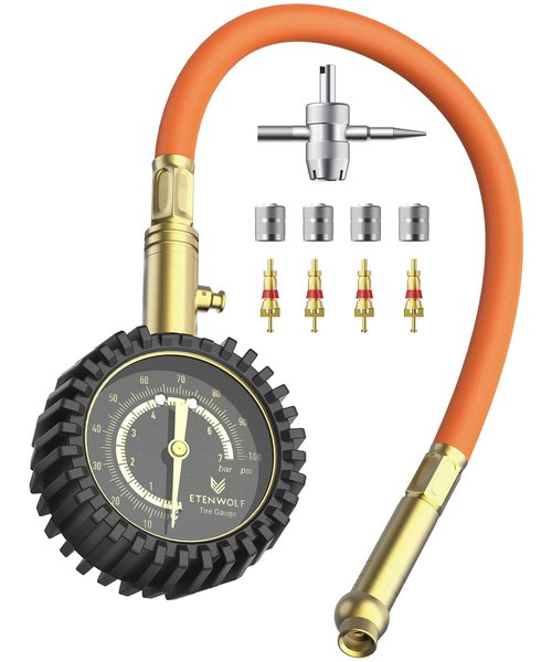 ETENWOLF Tire Pressure Gauge - Accurate 0-100 PSI with Large Glow Dial | Essential Car Accessory