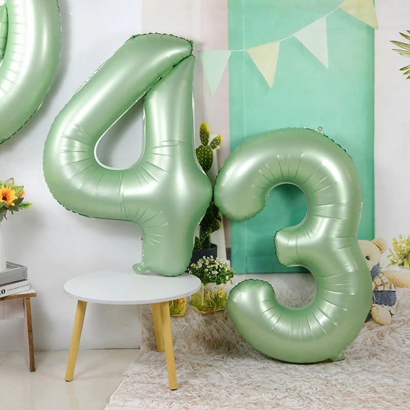 Olive Green 40-Inch Balloon Number 7 - Perfect Birthday Decorations for Engagements & Graduations