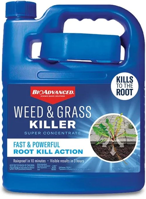 BioAdvanced Weed & Grass Killer Spray - Super Concentrate 64 fl oz | Fast Results in 3 Hours, Rainproof in 10 Minutes